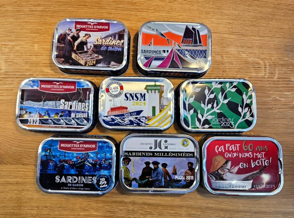 Jahrgangs-Sardinen Set von Gonidec